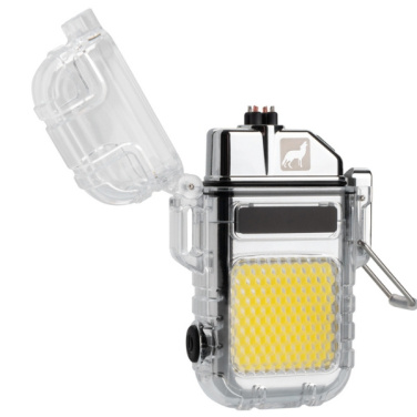 Logo trade promotional gift photo of: Electrical lighter CALBUCO Schwarzwolf