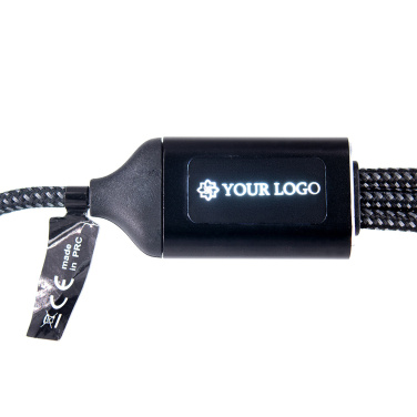 Logo trade advertising product photo of: 3 in 1 cable with elighted logo Pierre Cardin