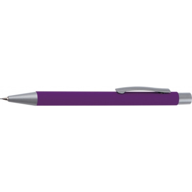 Logo trade promotional giveaways picture of: Mechanical pencil soft touch ANCONA