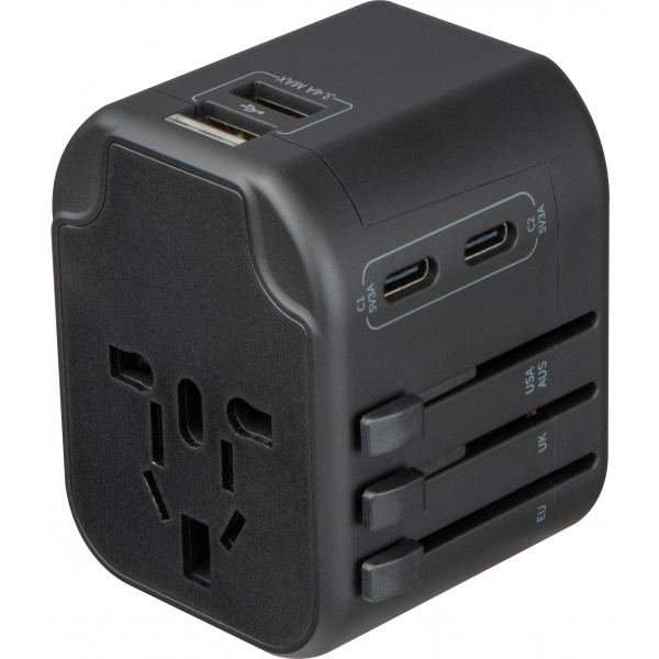Logo trade advertising products image of: Travel Adapter Maracena