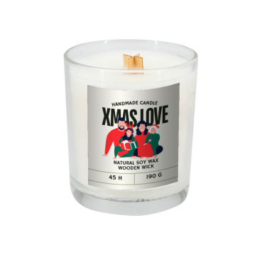 Logotrade promotional merchandise photo of: Soy candle 190g Christmas love