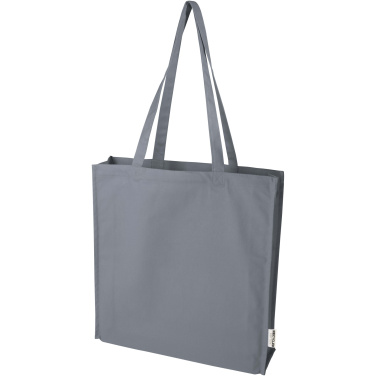 Logo trade promotional products image of: Florida 270 g/m² GRS recycled gusset tote bag 14L