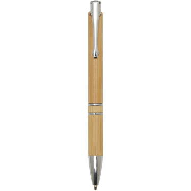 Logo trade promotional product photo of: Wicker bamboo ballpoint pen