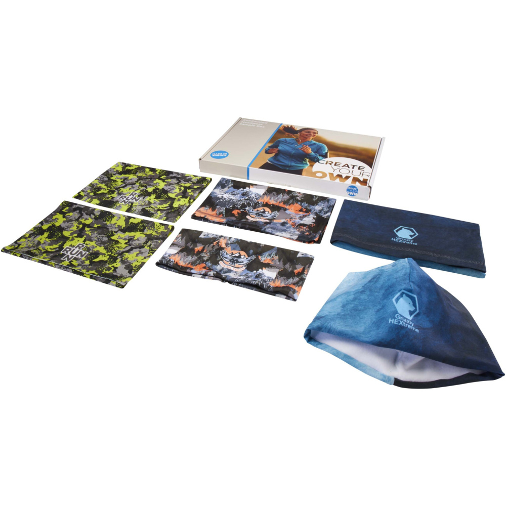 Logo trade promotional gifts picture of: Sublimation headwear sample box