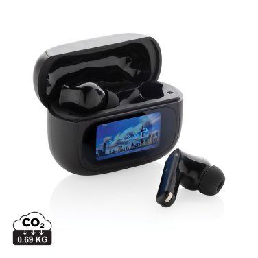 Logo trade promotional merchandise picture of: Airtune RCS recycled plastic ANC earbuds with touch screen