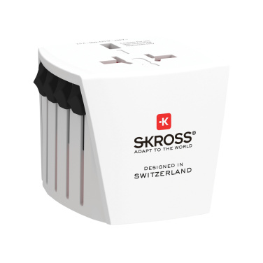 Logo trade promotional merchandise photo of: SKROSS World Travel Adapter MUV Micro