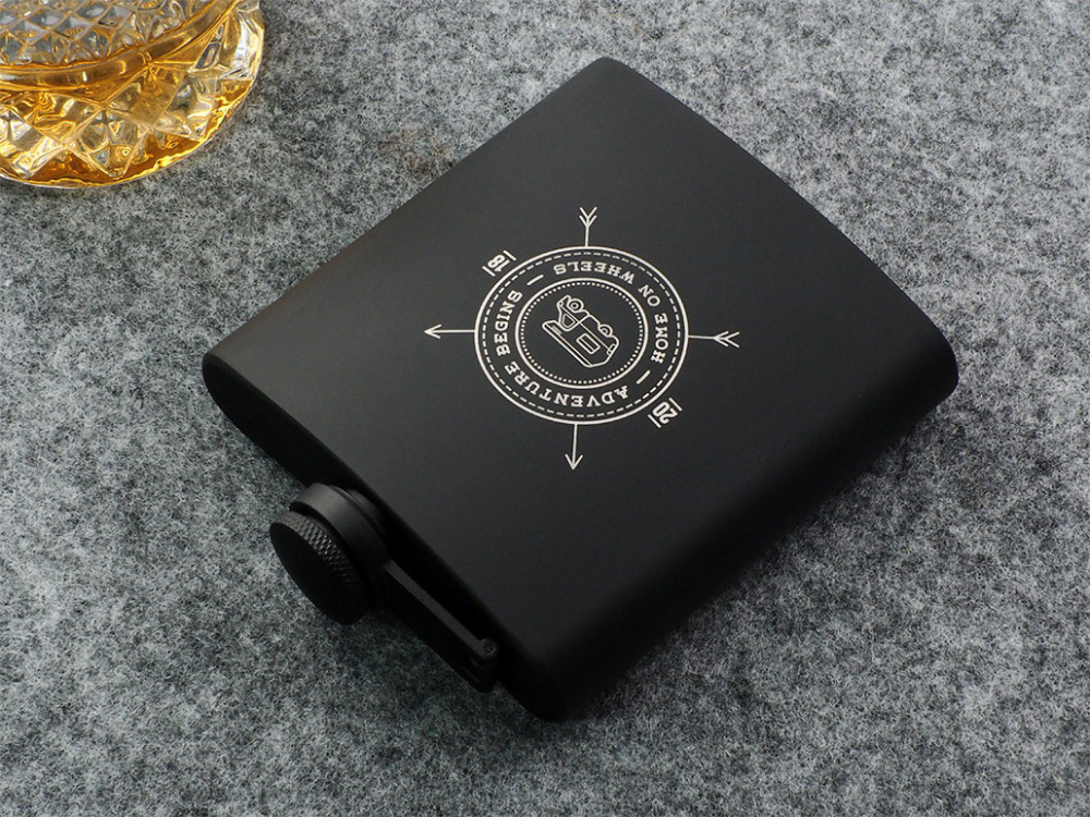 Logo trade corporate gifts image of: Hip flask 190203600