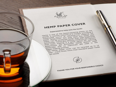 Logotrade promotional giveaways photo of: Recycled Hemp Notebook 209734300