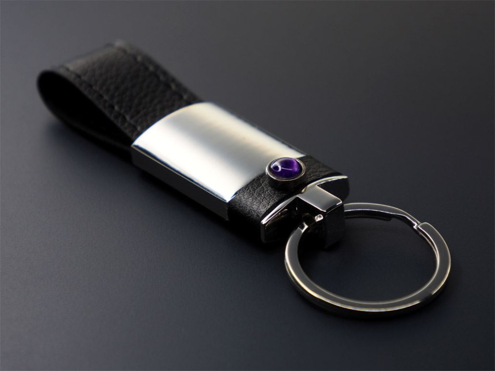 Logotrade advertising products photo of: Amethyst Keyring 1296095
