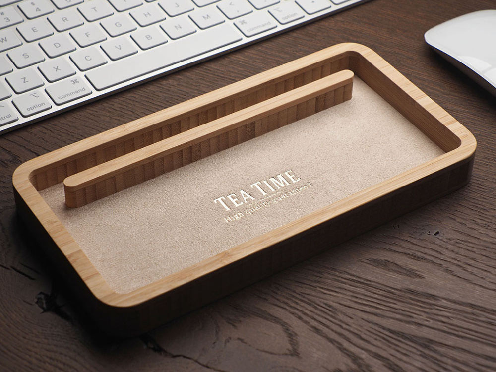 Logotrade corporate gift image of: Wooden desk organiser 1850292
