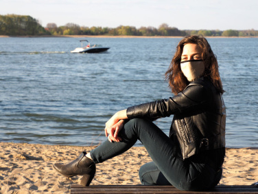 Logotrade promotional merchandise picture of: MARS cotton mask (size M) 1379165