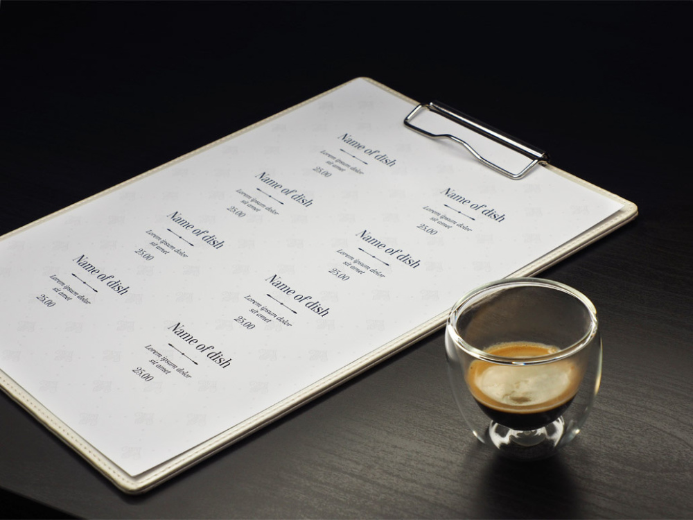 Logo trade business gifts image of: Clipboard menu 1122119