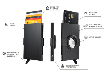 Logotrade promotional product image of: RFID credit card case with holder for AirTag 2163155