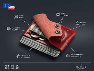 Logo trade promotional gift photo of: Wallet with AirTag holder 1936141