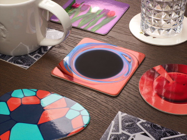 Logo trade promotional giveaways image of: Printed paper coaster 1838117