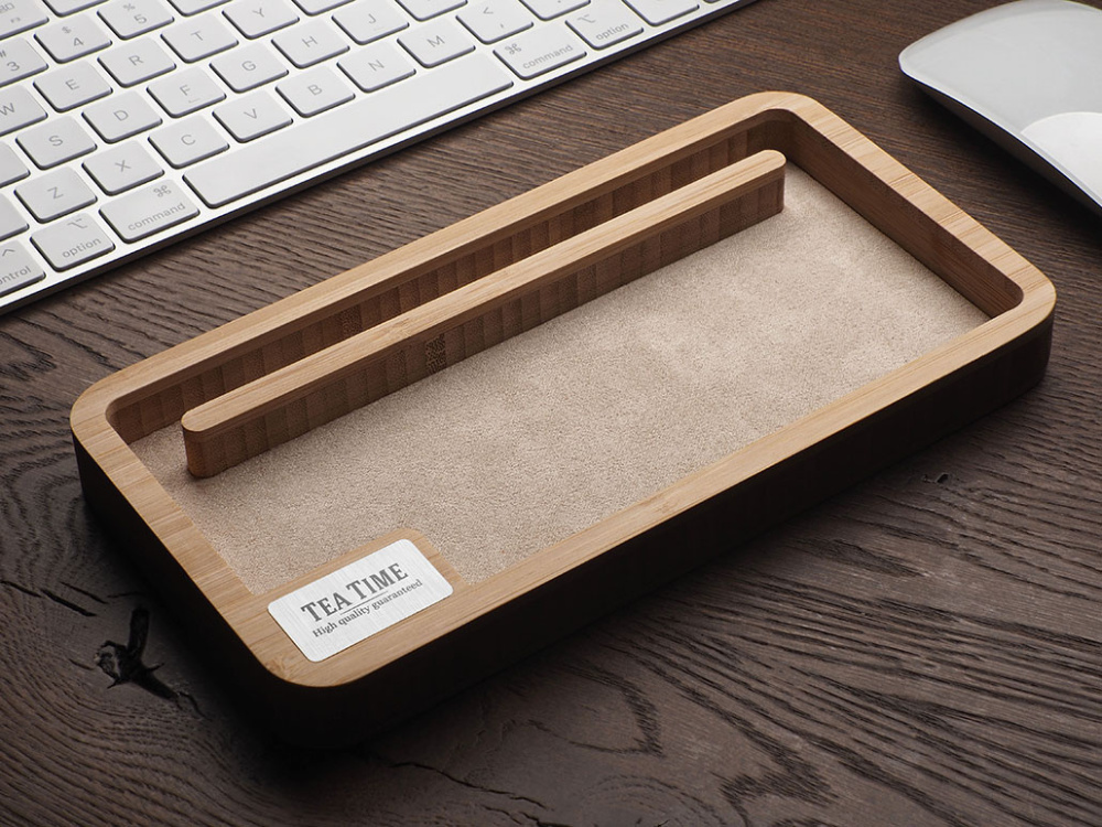 Logo trade promotional items image of: Wooden desk organiser 1818292