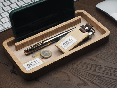 Logo trade promotional products image of: Wooden desk organiser 1818292