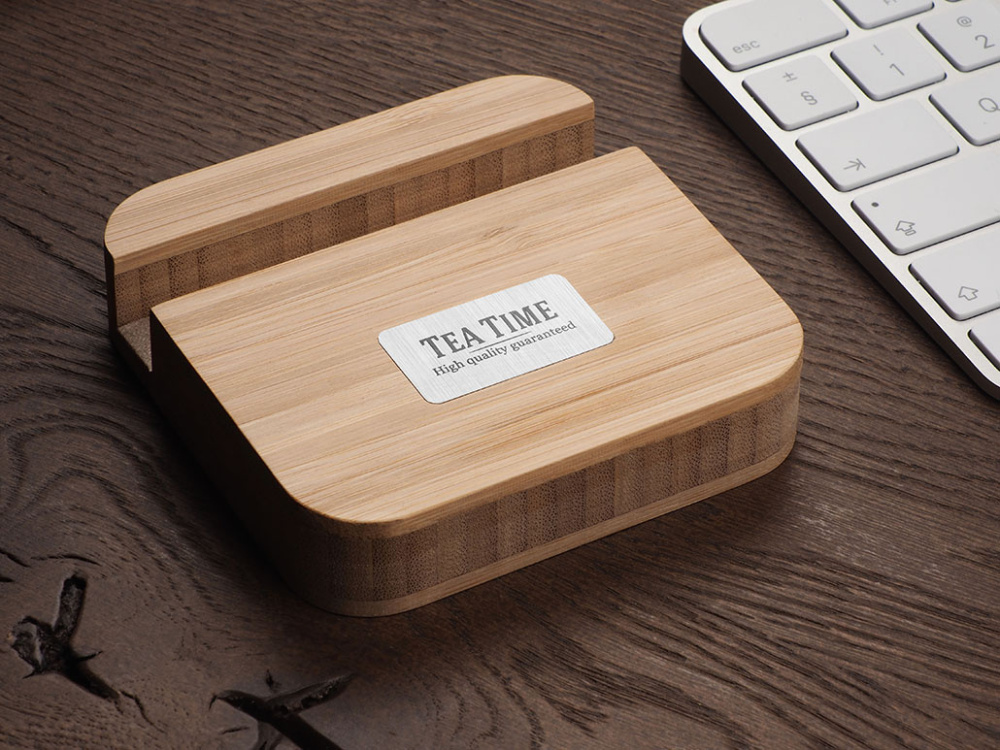Logo trade promotional products image of: Wooden telephone stand 1847292