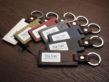 Logo trade corporate gifts picture of: Wooden keyring 1853121