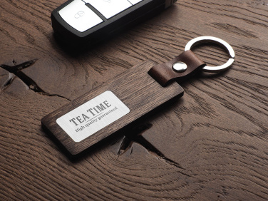 Logo trade promotional gifts image of: Wooden keyring 1853121