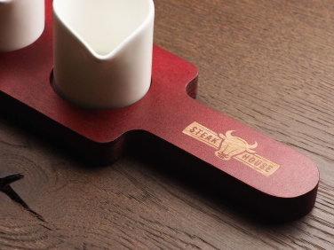 Logotrade promotional giveaway image of: Wooden 3 Shot Serving Board 1863121