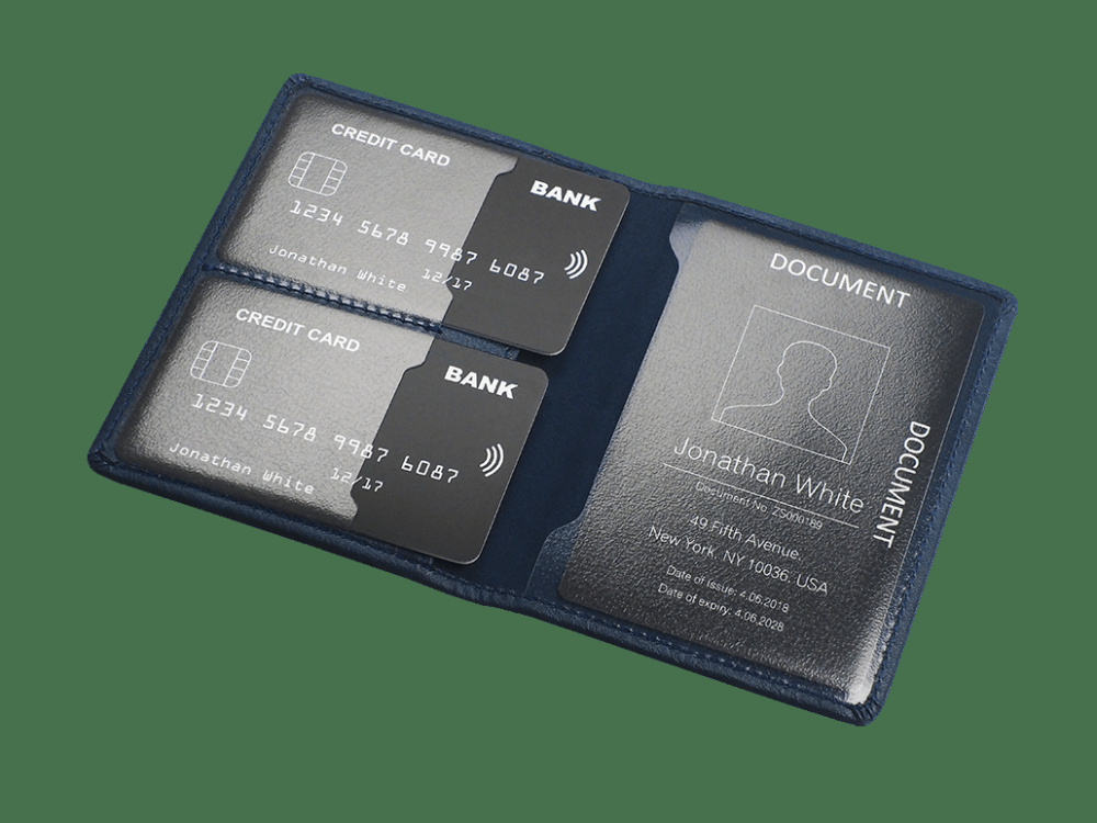 Logo trade advertising product photo of: RFID document wallet 611327
