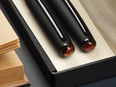 Logotrade advertising product picture of: Amber Pen set  1235036