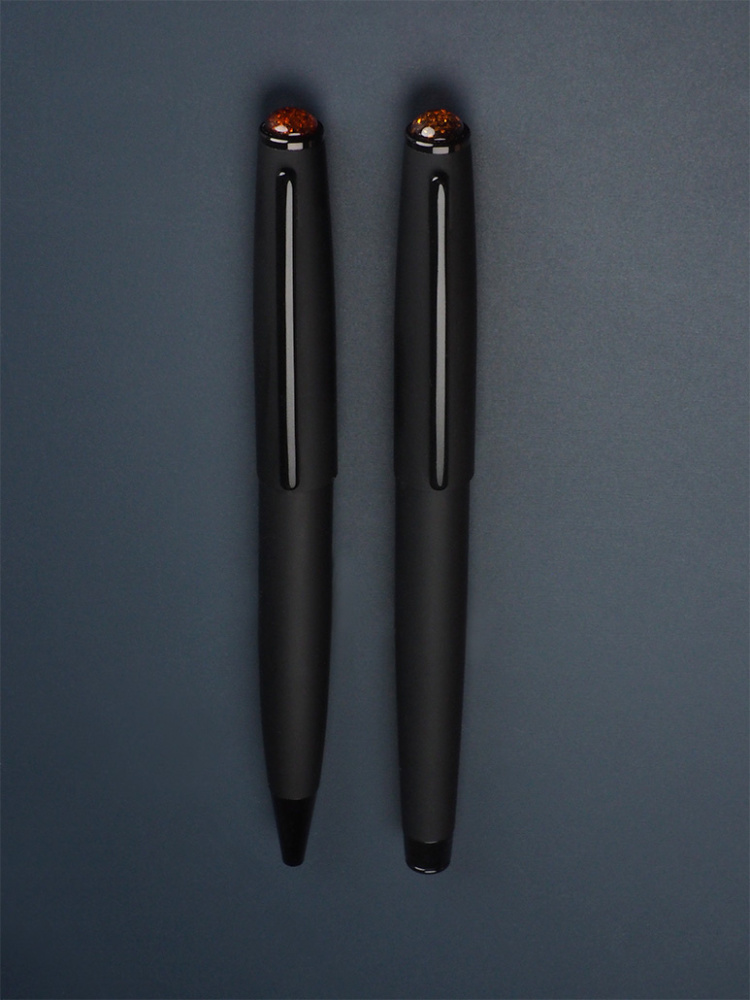 Logotrade promotional giveaways photo of: Amber Pen set  1235036