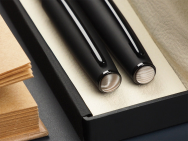 Logo trade advertising product photo of: Striped Flint Pen set 1284036