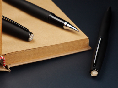 Logo trade corporate gifts image of: Striped Flint Pen set 1284036