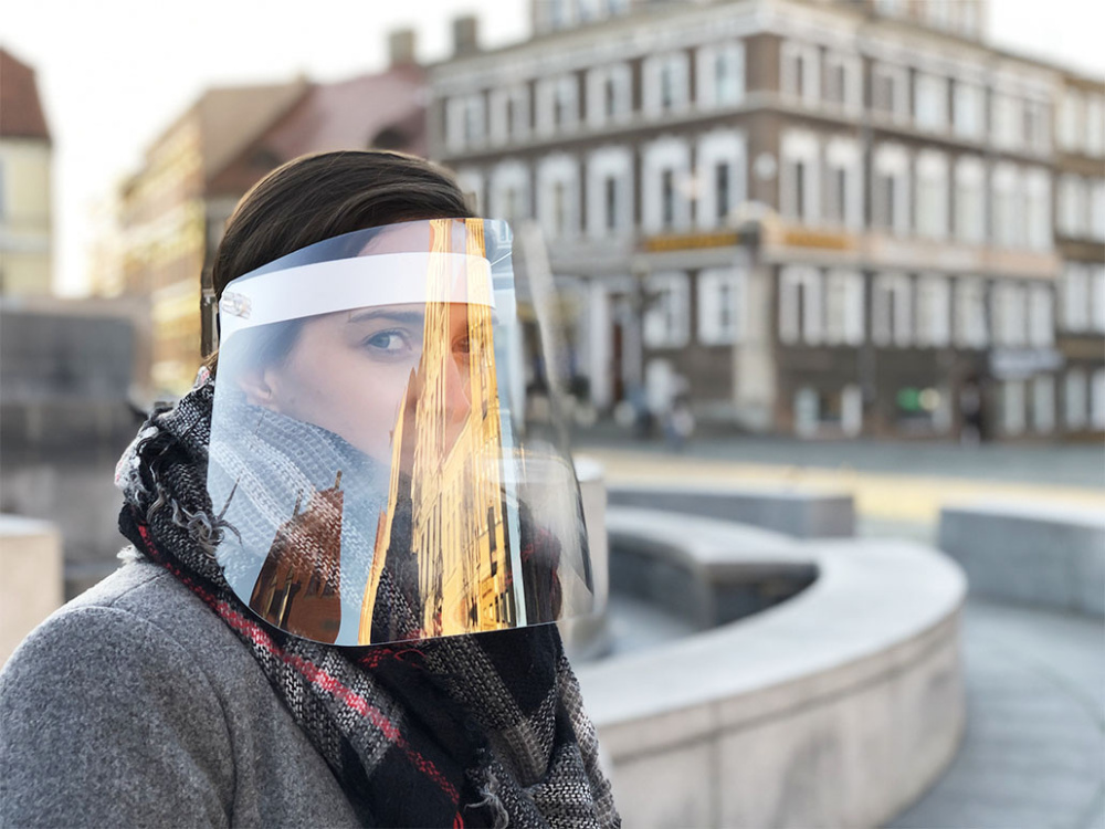 Logo trade promotional items image of: TEMIDA tilting face shield 1424162
