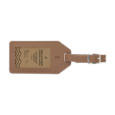 Logo trade promotional giveaways image of: Vegan Pineapple Leather Luggage Tag