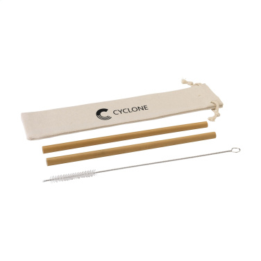 Logo trade promotional items image of: ECO Bamboe Straw Set bamboo straws