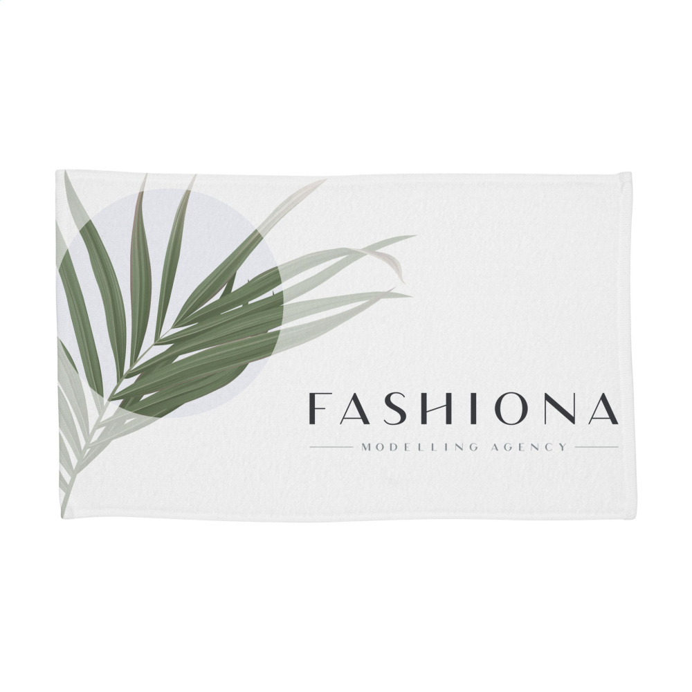 Logo trade promotional giveaways picture of: Printed RPET BathTowel 350 g/m² 70x140