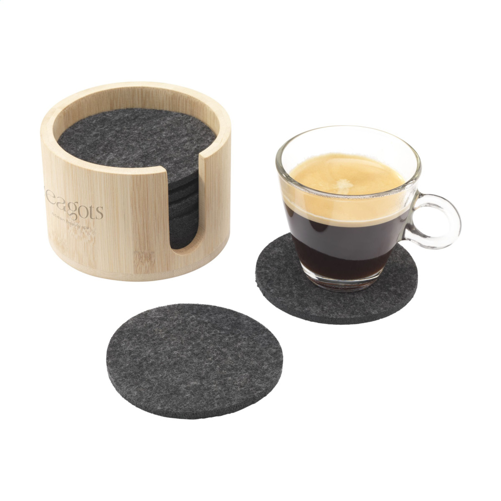 Logotrade promotional product picture of: Cody Felt Coaster Set