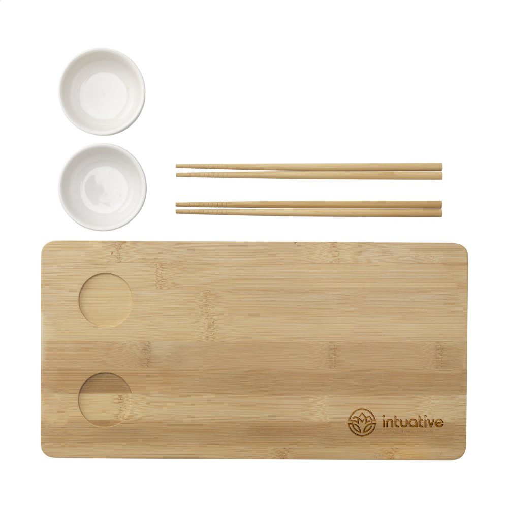 Logotrade business gift image of: Temaki Bamboo Sushi Tray gift set
