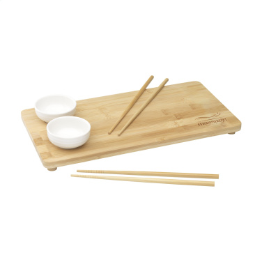 Logotrade promotional giveaway picture of: Temaki Bamboo Sushi Tray gift set