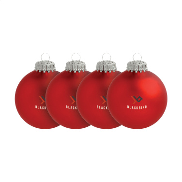 Logo trade business gift photo of: Christmas Bauble Ø 6 cm - set of 4 - Made in Europe