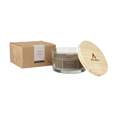 Logo trade business gift photo of: Wooosh Flame Scented Candle Dark Amber