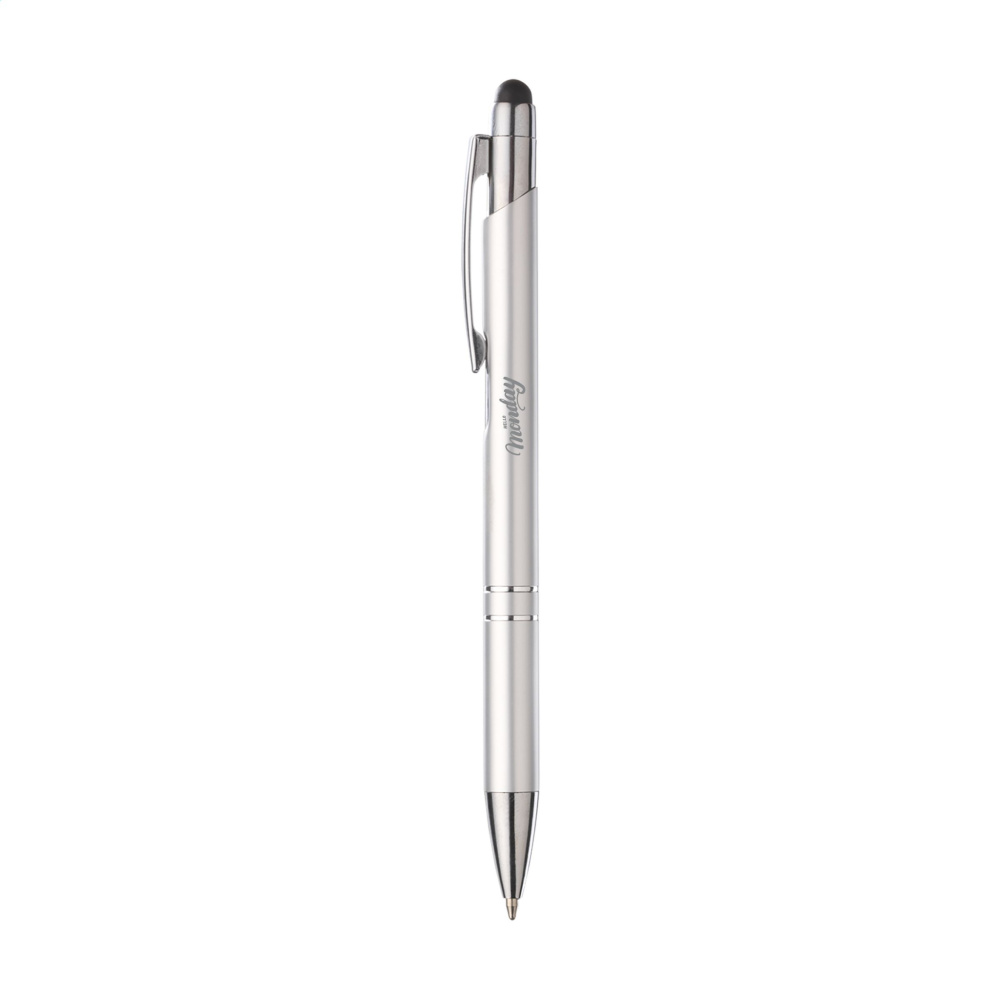 Logo trade promotional merchandise photo of: Ebony Touch stylus pen