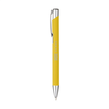 Logo trade promotional merchandise picture of: Ebony Soft Touch pen