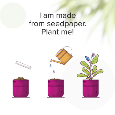 Logo trade advertising products picture of: Seed Paper Bookmark