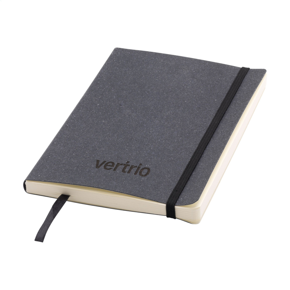 Logotrade advertising product picture of: Monti Recycled Leather - Paper Notebook A5