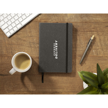 Logo trade business gift photo of: Montana Recycled Leather Paper Notebook A5