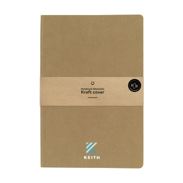 Logo trade promotional product photo of: Paper Notebook GRS Washable Kraft Cover A5