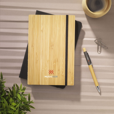 Logo trade promotional gift photo of: Bamboo Journal Naked Spine Paper Notebook A5