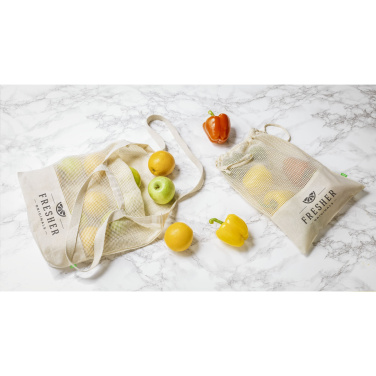 Logo trade business gifts image of: Natura Organic Mesh Shopper (180 g/m²) shopping bag