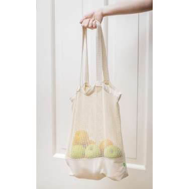 Logotrade promotional product image of: Natura Organic Mesh Shopper (180 g/m²) shopping bag