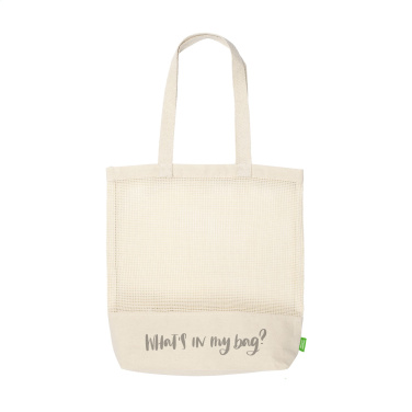 Logo trade promotional items image of: Natura Organic Mesh Shopper (180 g/m²) shopping bag