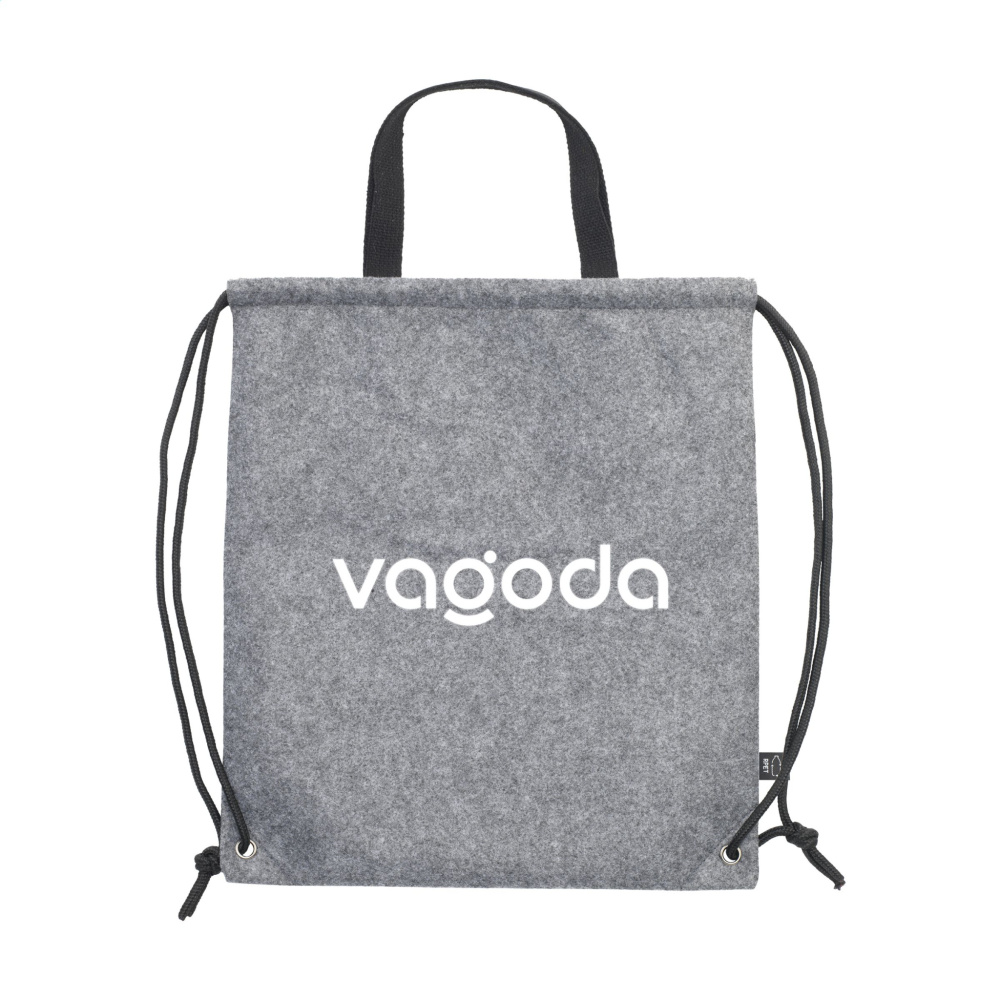 Logo trade promotional merchandise picture of: GRS RPET Felt PromoBag Plus backpack